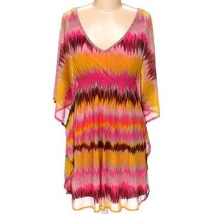 I-N-C Colorful Kimono Sleeves Dress